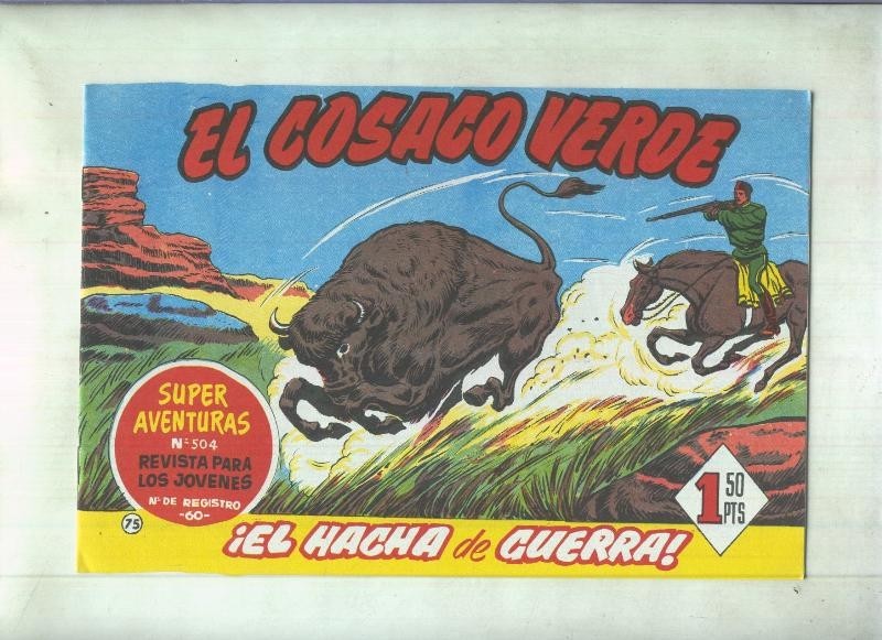 Facsimil de Ediciones B: El Cosaco Verde numero 075: El hacha de guerra