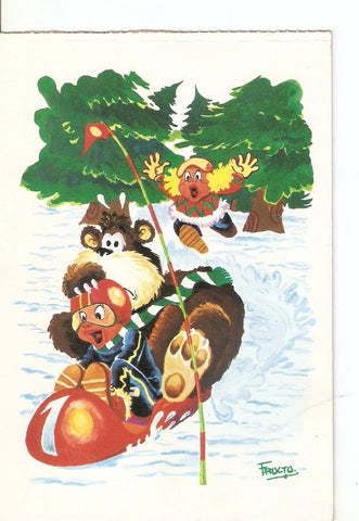 Postal 023648 : Jugando en la nieve