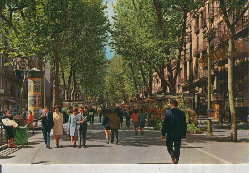 Postal 015904: Rambla de las Flores de Barcelona