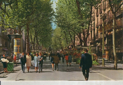 Postal 015904: Rambla de las Flores de Barcelona