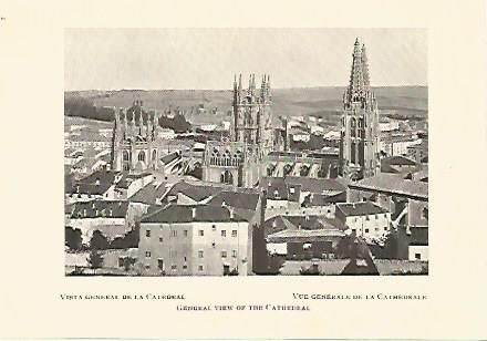 LAMINA 2218: CATEDRAL BURGOS. Vista general