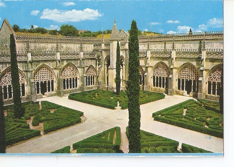 Postal 032600 : Batalha (Portugal). Mosteiro - Jardim e Claustro Real