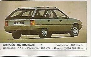 CROMO 309 ALBUM COCHES MOTOR 16: CITROEN BX TRS BREAK