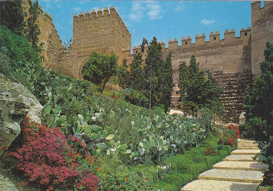Postal 60372. Jardines y muralla de la Alcazaba. Almeria
