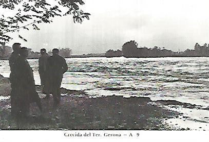 POSTAL 55104: Gerona. Crecida del Ter. 1962
