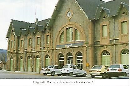 POSTAL 55123: Fachada de la estacion de Puigcerda. 1993