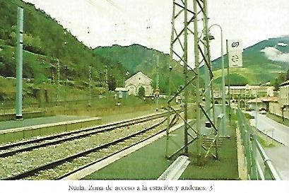 POSTAL 55147: Andenes estacion Nuria. 1993
