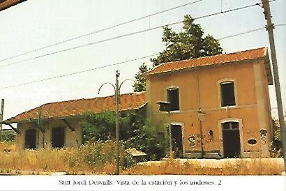 POSTAL 55169: Andenes de la estacion de Sant Jordi Desvalls
