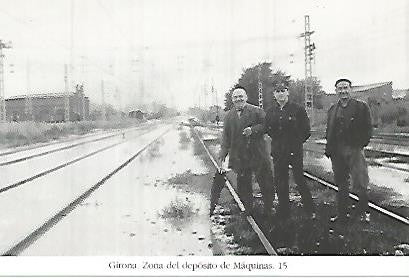 POSTAL 55214: Deposito de maquinas. Inundaciones de Girona de 1962