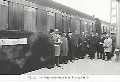 POSTAL 55239: Tren exposicion de carteles de seguridad. Girona 6 febrero de 1967