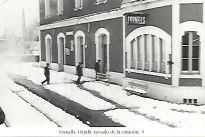 POSTAL 55246: Nevada en la estacion de Fornells. 1967