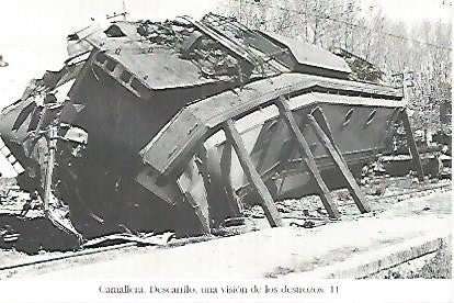 POSTAL 55251: Descarrilamiento en Camallera. 20 de abril de 1964