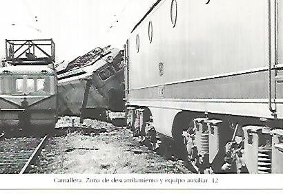 POSTAL 55252: Descarrilamiento multiple en Camallera. 1964