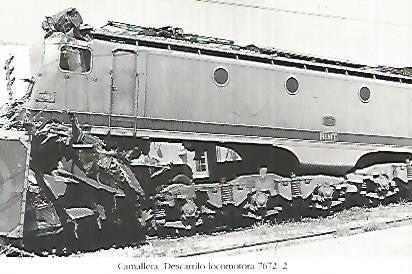 POSTAL 55262: Locomotora 7672. Camallera 1964