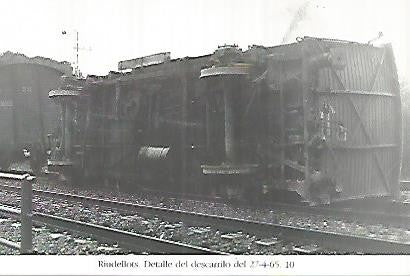 POSTAL 55271: Descarrilamiento de Riudellots. 1965