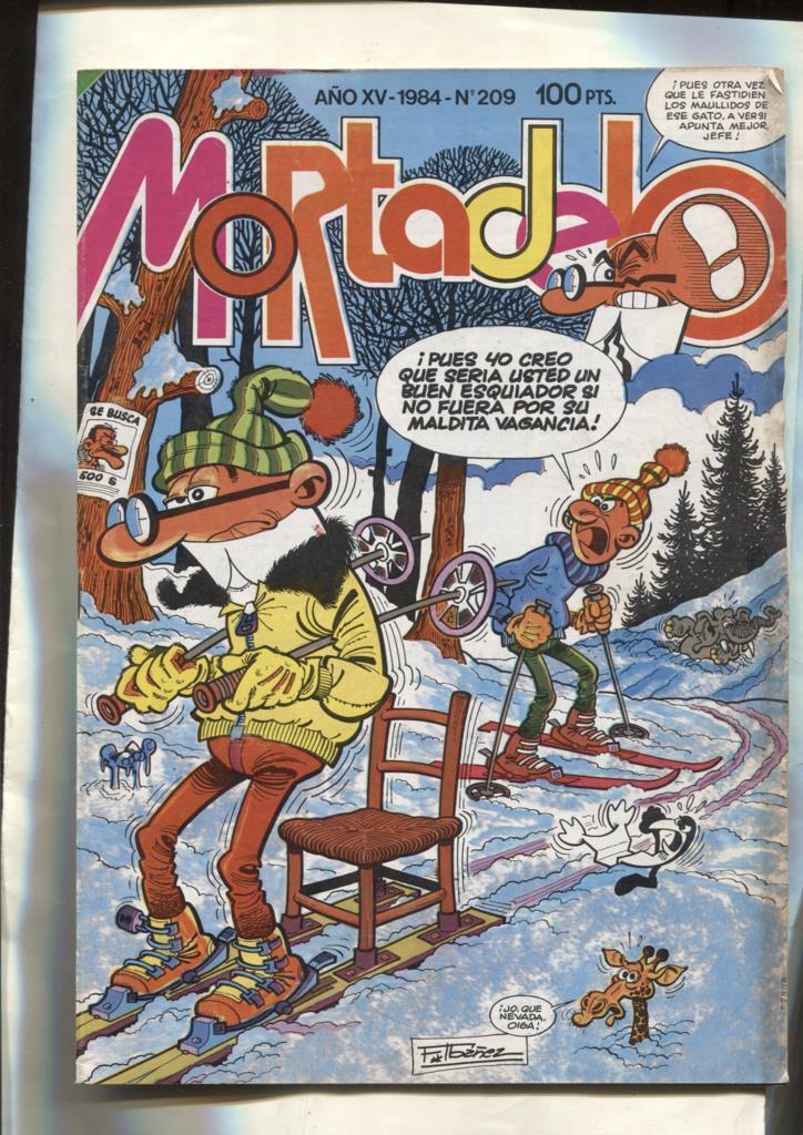 Super Mortadelo numero 209: (numerado 1 en trasera)