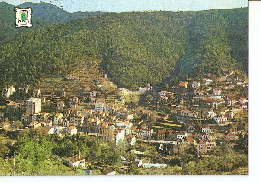 Postal 040556 : Figaro (vista general) al fondo Macizo Montseny
