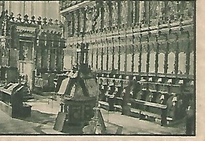 CROMO 0048 GALLINA BLANCA 2o ALBUM. Serie 15 Coros y esculturas religiosas. Numero 11 Coro de la Catedral de Sevilla
