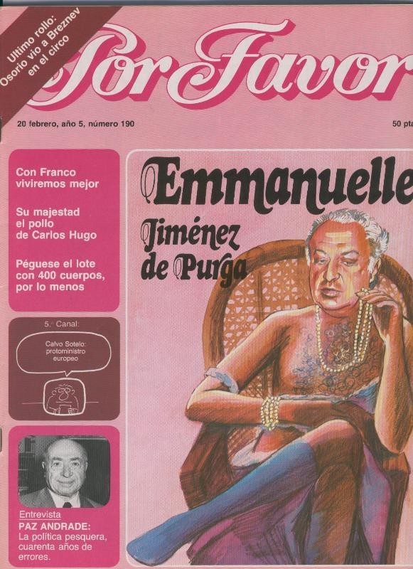 Por Favor numero 190,  20 febrero 1978: Emmanuelle Jimenez de Purga