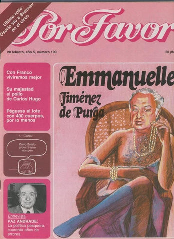 Por Favor numero 190,  20 febrero 1978: Emmanuelle Jimenez de Purga