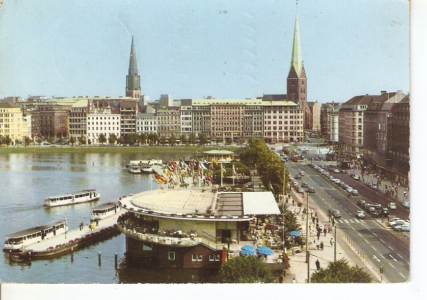 Postal 041840 : Hamburg. Jungfernstieg und Alsterpavillon