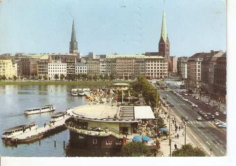 Postal 041840 : Hamburg. Jungfernstieg und Alsterpavillon