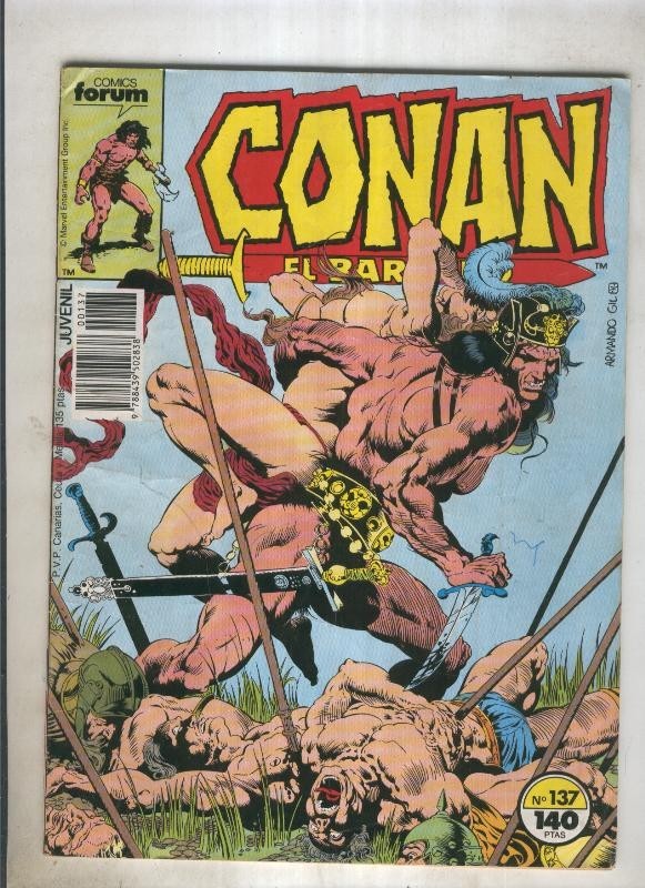 Conan el Barbaro primera edicion numero 137 (numerado 3 en trasera)
