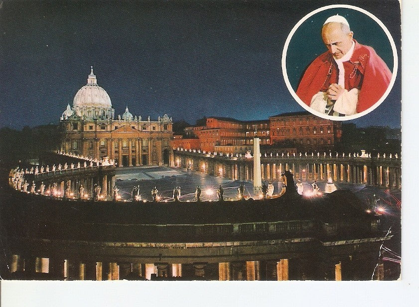 Postal 033340 : Citta del Vaticano. Square and Church of St. Peter