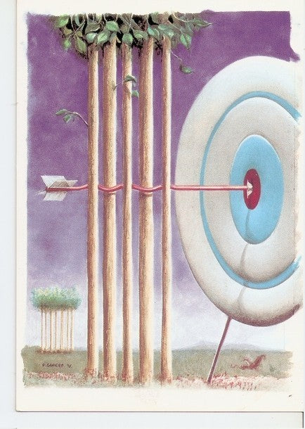 Postal 047459 : Flecha en la diana