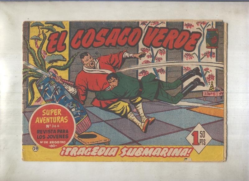 El Cosaco Verde original numero 029: Tragedia submarina (numerado 1 en trasera)