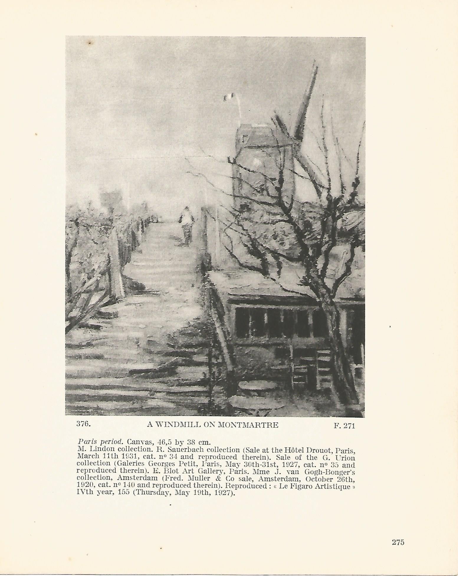 LAMINA 1328: VAN GOGH. A windmill on Montmatre