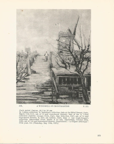 LAMINA 1328: VAN GOGH. A windmill on Montmatre
