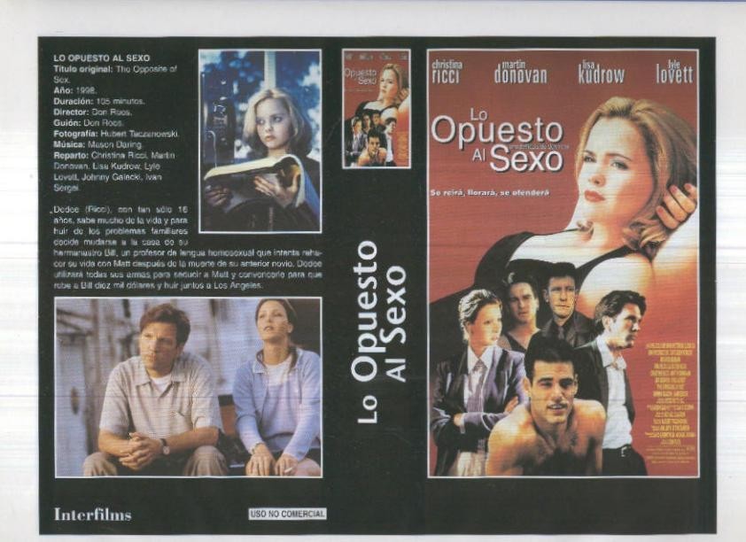Caratula cine 30x22 cm: Lo opuesto al sexo y EDtv