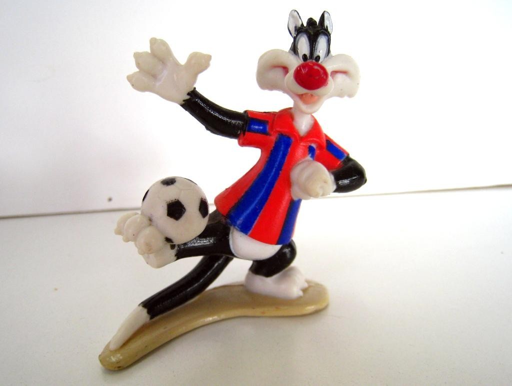 Muñeco de goma:  Gato SILVESTRE Fc.Barcelona / Sylvester Cat (StarToys 1996) 