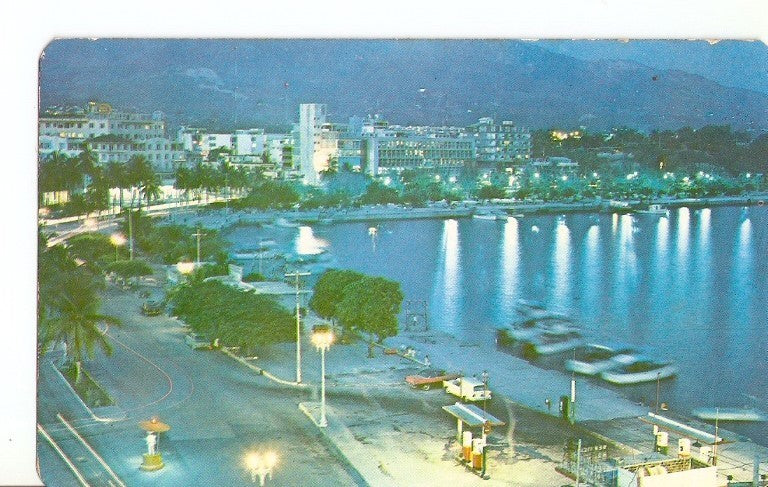 Postal 034429 : El Malecon. Vista de Noche. Acapulco Mexico