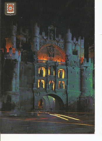 Postal 031144 : Burgos. Arco de Santa Maria. Vista nocturna