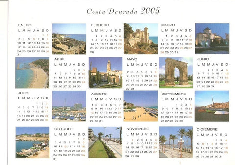Postal 024132 : Costa Daurada. Calendario