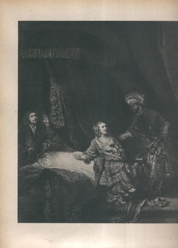 Rembrandt lamina 058: La mujer de Putifar acusando a Giuseppe