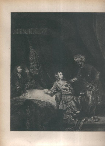 Rembrandt lamina 058: La mujer de Putifar acusando a Giuseppe