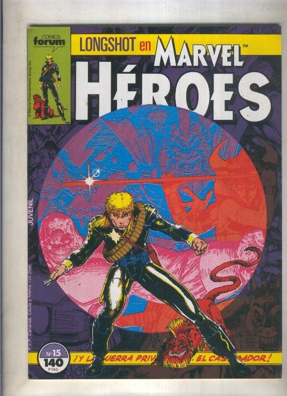 Marvel Heroes numero 15: Longshot  (numerado 1 en trasera)
