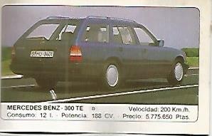 CROMO 336 ALBUM COCHES MOTOR 16: MERCEDES BENZ 300 TE