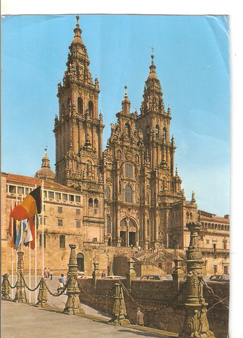 Postal 038406 : Santiago de Compostela. Catedral. Fachada del Obradoiro. Siglo XVIII