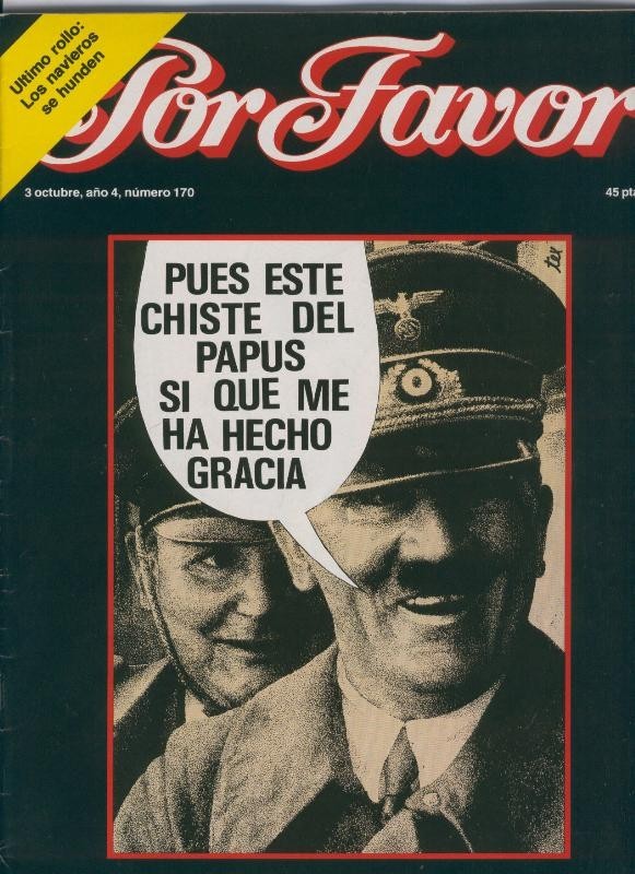 Por Favor numero 170,  3 octubre 1977: Hitler en la cubierta