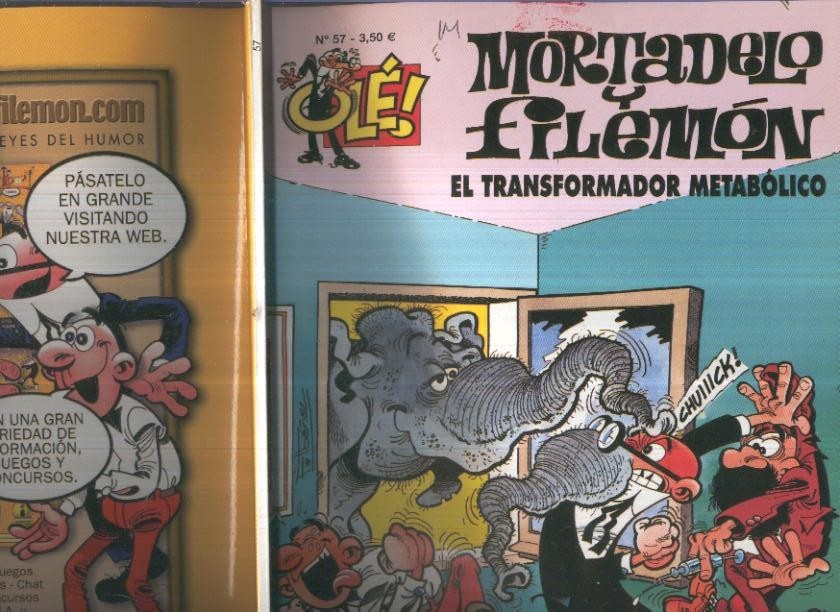 Ole numero 057: Mortadelo y Filemon: El transformador metabolico (numerado 2 en trasera)