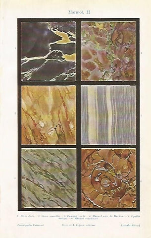 LAMINA ESPASA 1099: Tipos de marmol II