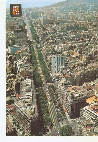 Postal 042599 : Barcelona. Diagonal. Vista aerea