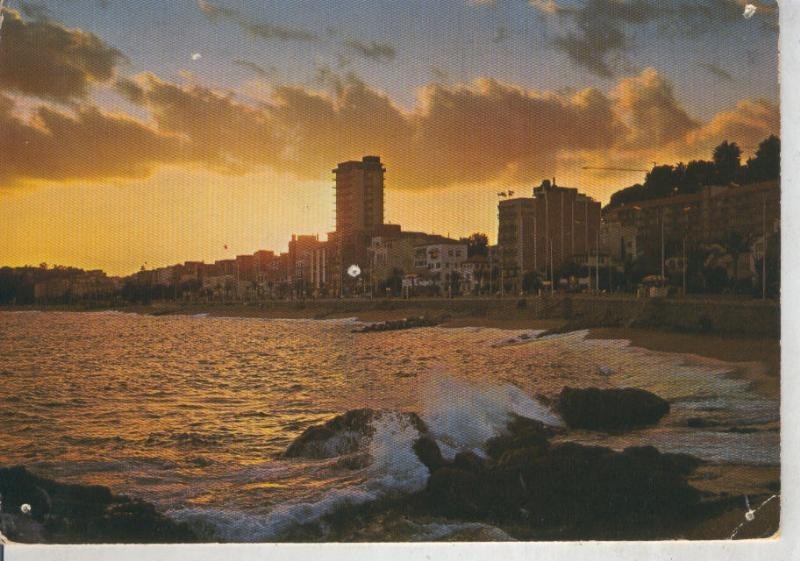 Postal 012095: Atardecer en Lloret de Mar, Gerona