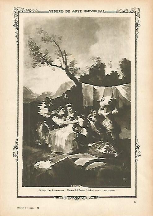 LAMINA 1286. GOYA. Las lavanderas