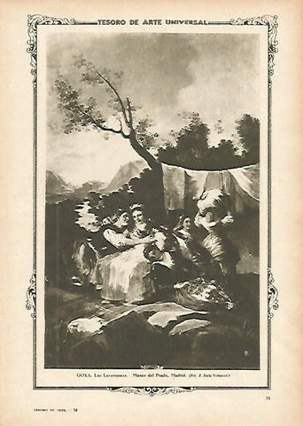 LAMINA 1286. GOYA. Las lavanderas