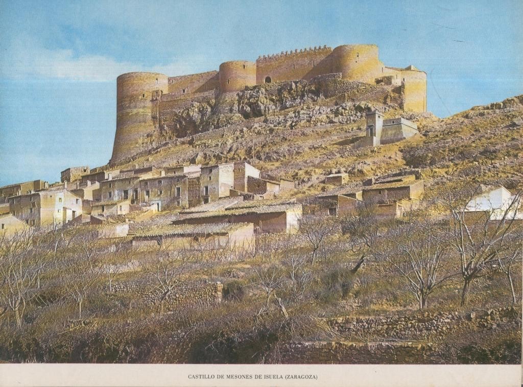 Lamina Castillos de España Edicion 1967 No.060: CASTILLO DE MESONES DE ISUELA (ZARAGOZA)